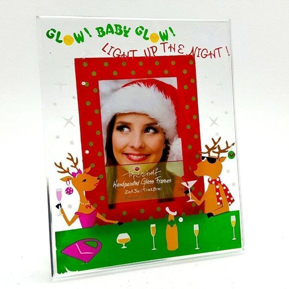 Top Shelf Hand painted Glass Photo Frame - Spectacular in so  Hand Painted Glass Picture Frame Set by Top Shelf